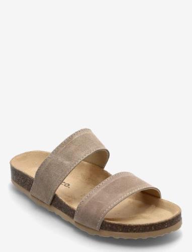 Biabetricia Twin Strap Sandal Matalapohjaiset Sandaalit Beige Bianco