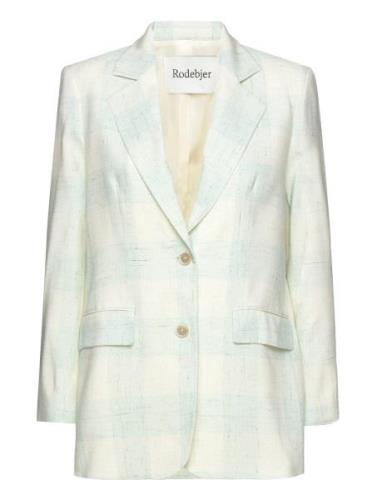 Rodebjer Violante Silkcheck Blazers Single Breasted Blazers Green RODE...