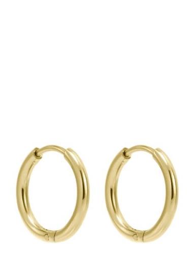 Sienna Plain 12 Mm Accessories Jewellery Earrings Hoops Gold By Jolima