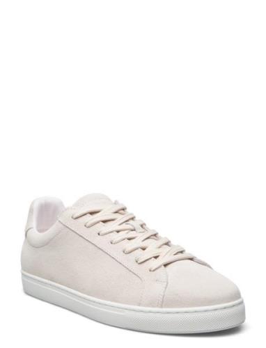 Slhevan New Suede Sneaker Matalavartiset Sneakerit Tennarit Cream Sele...