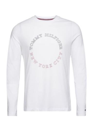 Monotype Roundle Ls Tee Tops T-shirts Long-sleeved White Tommy Hilfige...