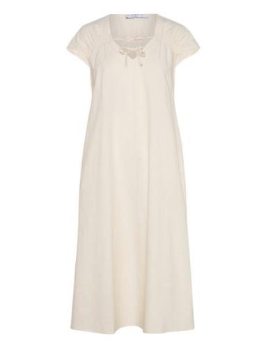 Cc Heart Aliza Dress With Gathering Polvipituinen Mekko Cream Coster C...