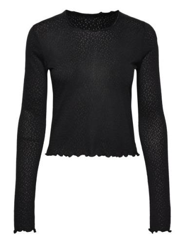 Cara Top Tops T-shirts & Tops Long-sleeved Black Residus