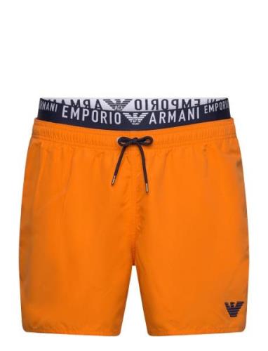 Mens Woven Boxer Uimashortsit Orange Emporio Armani