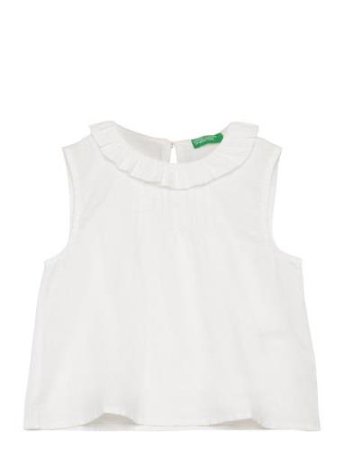 Sleeveless Shirt Tops Blouses & Tunics White United Colors Of Benetton