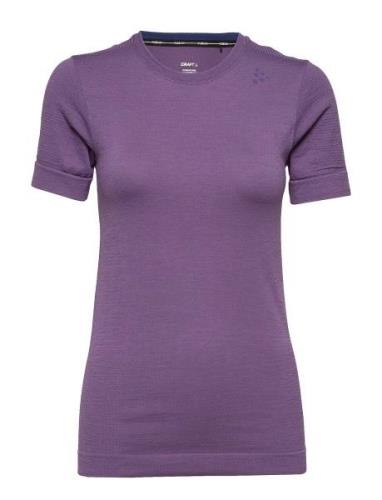 Fuseknit Comfort Rn Ss Sport T-shirts & Tops Short-sleeved Purple Craf...