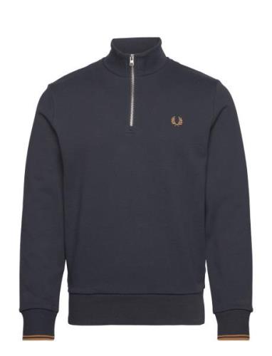 Half Zip Sweatshirt Tops Sweat-shirts & Hoodies Sweat-shirts Navy Fred...