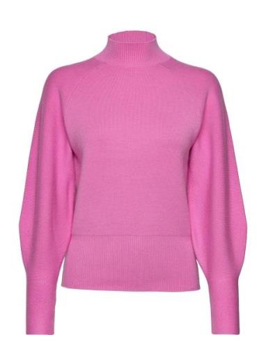 Slfmerle Fyria Ls Knit Highneck B Camp Tops Knitwear Turtleneck Purple...