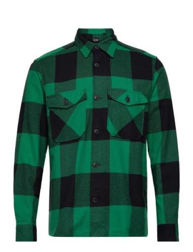 Onsmilo Ls Check Overshirt Noos Tops Overshirts Green ONLY & SONS