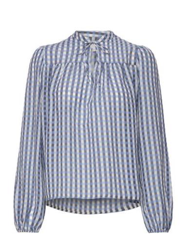 Lr-Anem Tops Blouses Long-sleeved Blue Levete Room