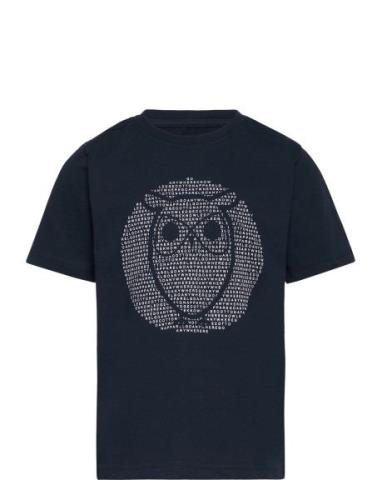 Regular Fit Owl Chest Print - Gots/ Tops T-shirts Short-sleeved Black ...