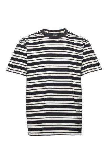 Akkikki Noos Stripe Tee Tops T-shirts Short-sleeved Black Anerkjendt