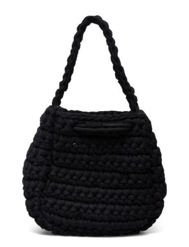 Luna Crochet Bags Top Handle Bags Black HVISK