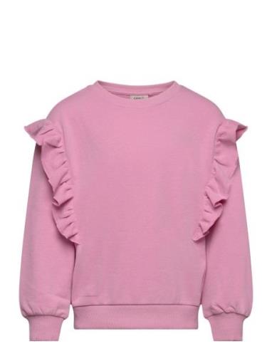 Kmgnew Ofelia L/S Frill O-Neck Ub Swt Tops Sweat-shirts & Hoodies Swea...