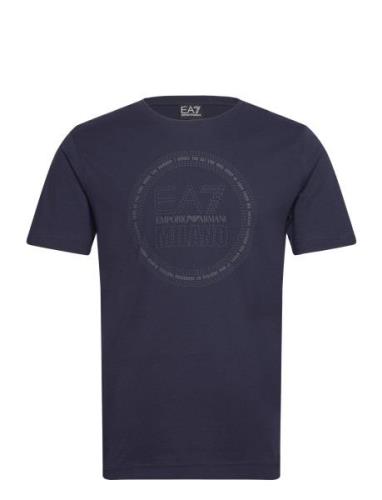 T-Shirt Tops T-shirts Short-sleeved Navy EA7