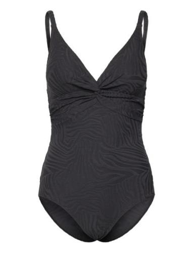 Lucca Swimsuit Jacquard Uimapuku Uima-asut Black Missya