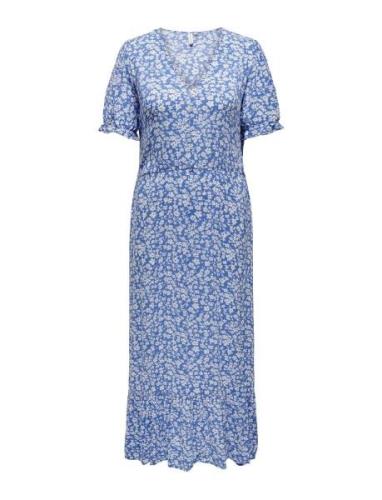 Carchianti S/S Long Dress Wvn Noos Polvipituinen Mekko Blue ONLY Carma...