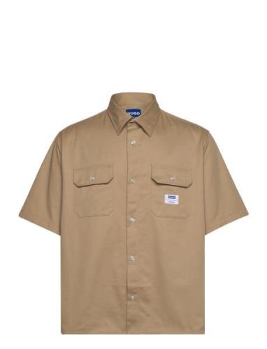 Ekyno Tops Shirts Short-sleeved Beige HUGO BLUE