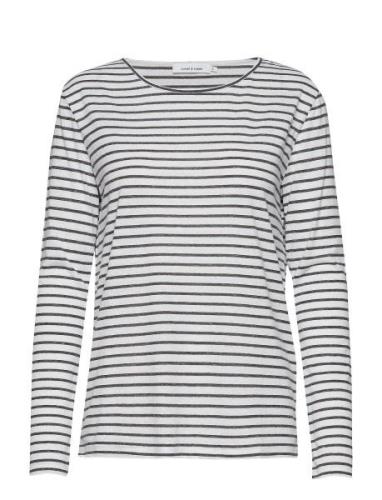 Nobel Ls Stripe 3173 Tops T-shirts & Tops Long-sleeved White Samsøe Sa...