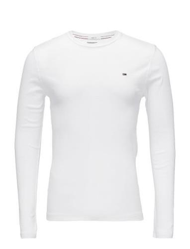 Tjm Original Rib Longsleeve Tee Tops T-shirts Long-sleeved White Tommy...