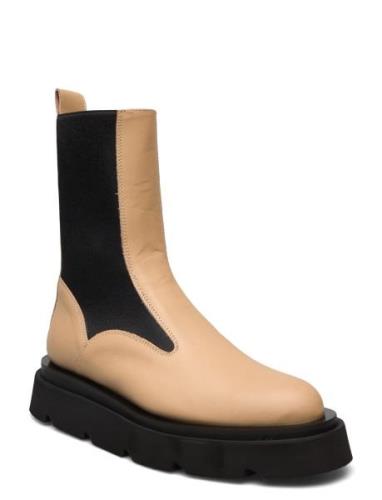 Moncalieri Taupe Vacchetta Shoes Chelsea Boots Beige ATP Atelier