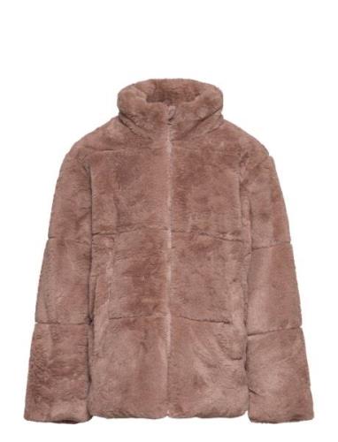 Nkfmosa Fake Fur Jacket Pb Takki Brown Name It