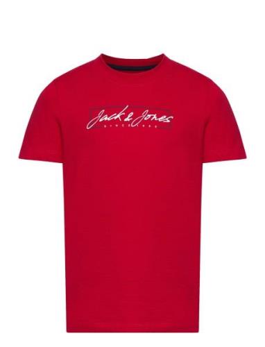 Jjzuri Tee Ss Crew Neck Jnr Tops T-shirts Short-sleeved Red Jack & J S