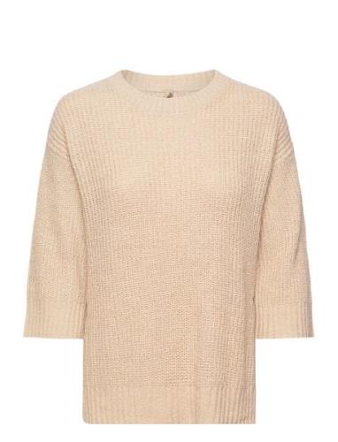 Sc-Glenda Tops Knitwear Jumpers Beige Soyaconcept