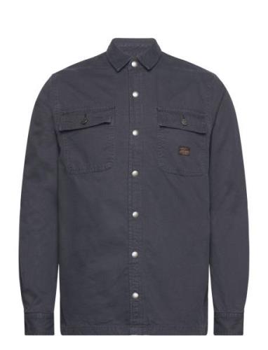 Canvas Workwear Overshirt Tops Overshirts Navy Superdry