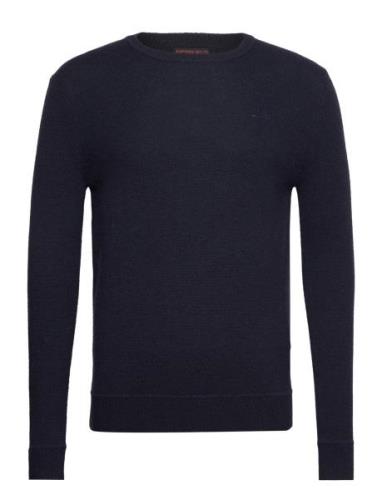 Essential Slim Fit Crew Jumper Tops Knitwear Round Necks Navy Superdry