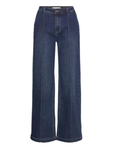 Jeans Bottoms Trousers Wide Leg Blue Sofie Schnoor