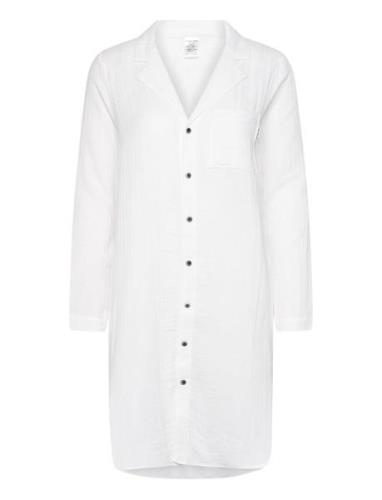 L/S Nightshirt Yöpaita White Calvin Klein