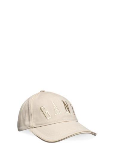 Logo Arch Cap Accessories Headwear Caps Beige GANT