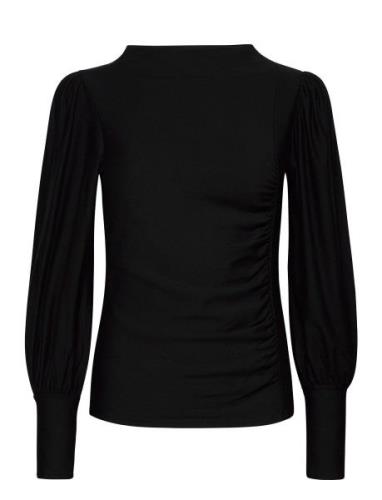 Rifagz Puff Blouse Tops Blouses Long-sleeved Black Gestuz