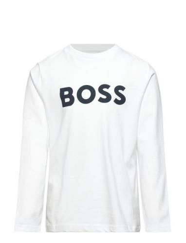 Long Sleeve T-Shirt Tops T-shirts Long-sleeved T-shirts White BOSS