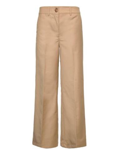 Trousers Bottoms Trousers Wide Leg Beige Sofie Schnoor