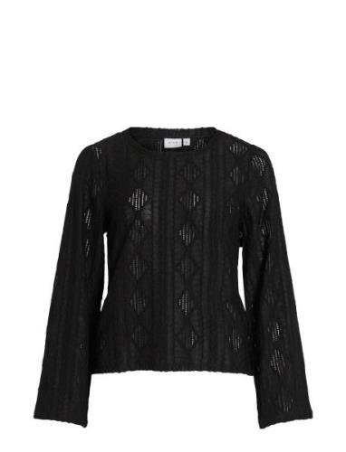 Visindy L/S Top Tops Blouses Long-sleeved Black Vila