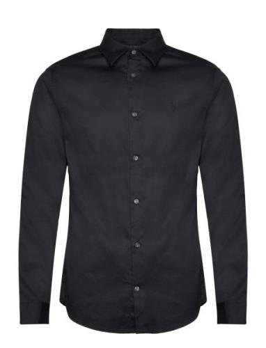 Simmons Ls Shirt Tops Shirts Casual Black AllSaints