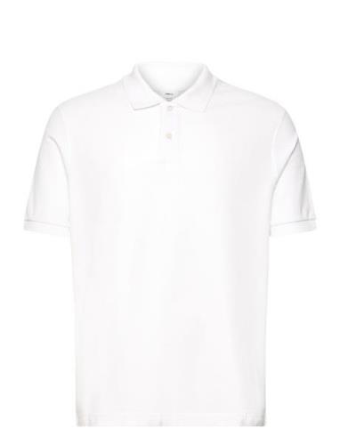 100% Cotton Pique Polo Shirt Tops Polos Short-sleeved White Mango