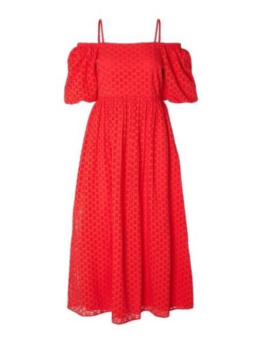 Slfanelli 3/4 On Off Ankle Dress B Polvipituinen Mekko Red Selected Fe...