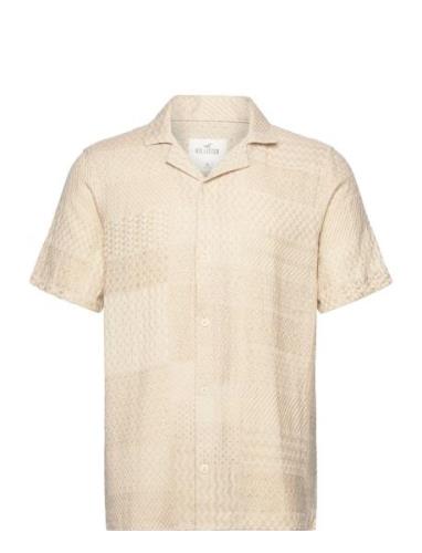 Hco. Guys Wovens Tops Shirts Short-sleeved Beige Hollister