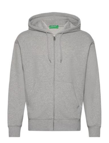 Jacket W/Hood L/S Tops Sweat-shirts & Hoodies Hoodies Grey United Colo...