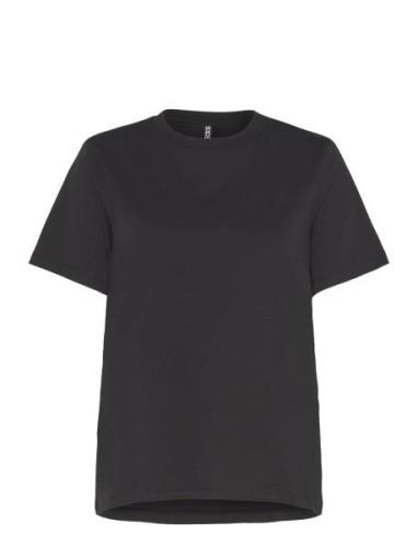 Pcria Ss Solid Tee Jrs Noos Bc Tops T-shirts & Tops Short-sleeved Blac...