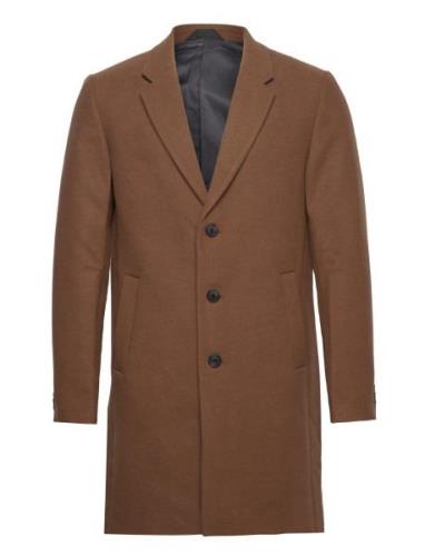 Jjemorrison Wool Coat Sn Villakangastakki Pitkä Takki Brown Jack & J S