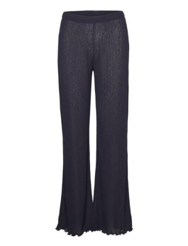 Cher Jena Pants Bottoms Trousers Flared Navy Mads Nørgaard