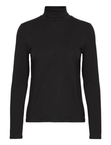 Top Pernilla Rollerneck Tops Knitwear Turtleneck Black Lindex