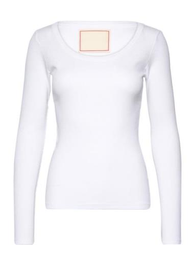 Iris Long Sleeve Tee Tops T-shirts & Tops Long-sleeved White Jeanerica