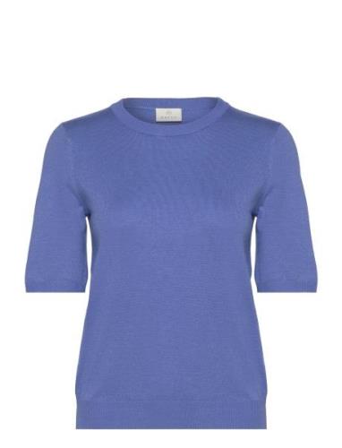 Kalizza O-Neck Pullover Tops Knitwear Jumpers Blue Kaffe