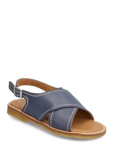 Sandals - Flat - Open Toe - Op Shoes Summer Shoes Sandals Blue ANGULUS