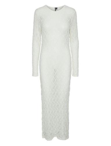 Pcnaya Ls O-Neck Lace Maxi Dress D2D Jit Polvipituinen Mekko White Pie...